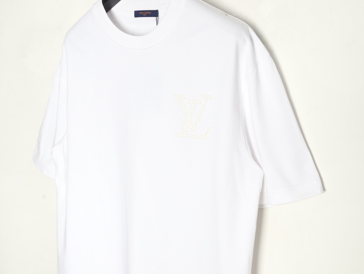 Louis Vuitton pearl hot diamond letter logo short sleeve