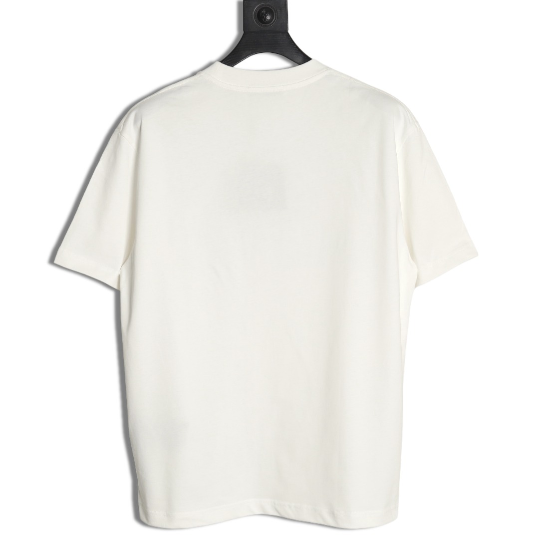 Prada hand-painted badge 3D embroidery short sleeves