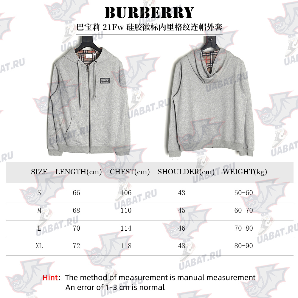 Burberry silicone logo-lined check hooded jacket