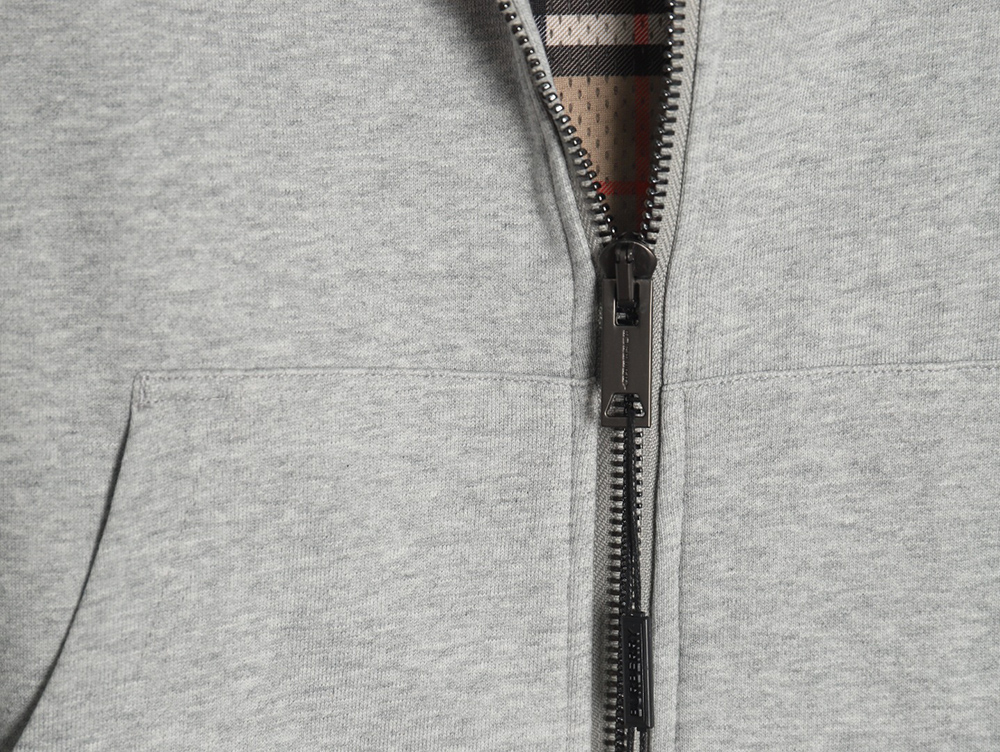 Burberry silicone logo-lined check hooded jacket