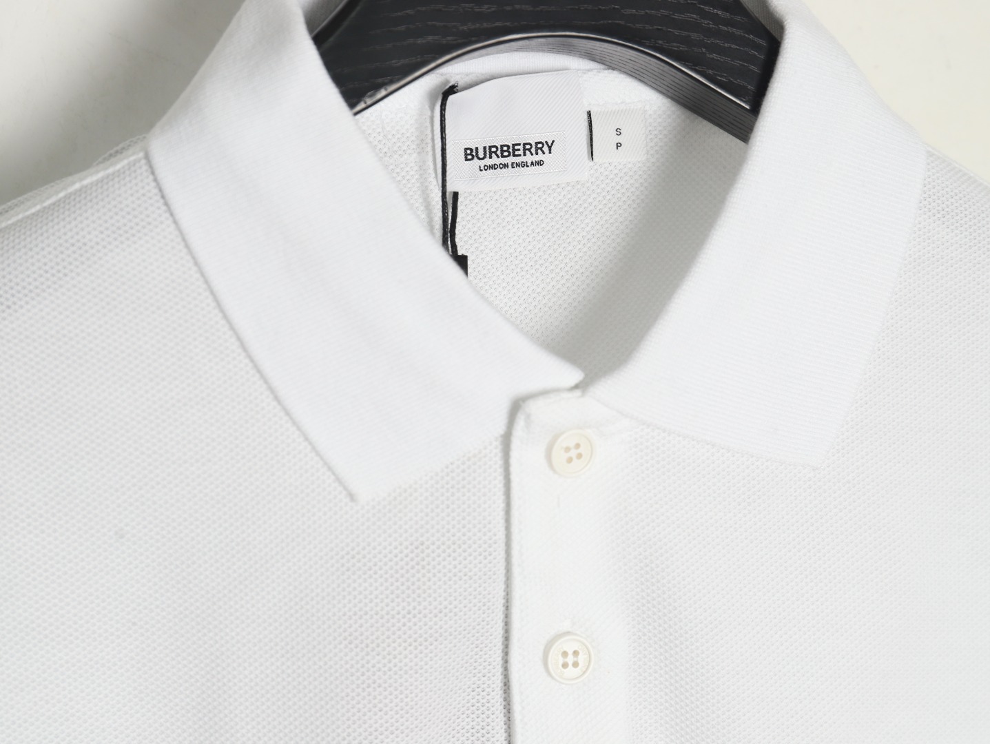 Burberry chest B-embroidered short-sleeved polo shirt