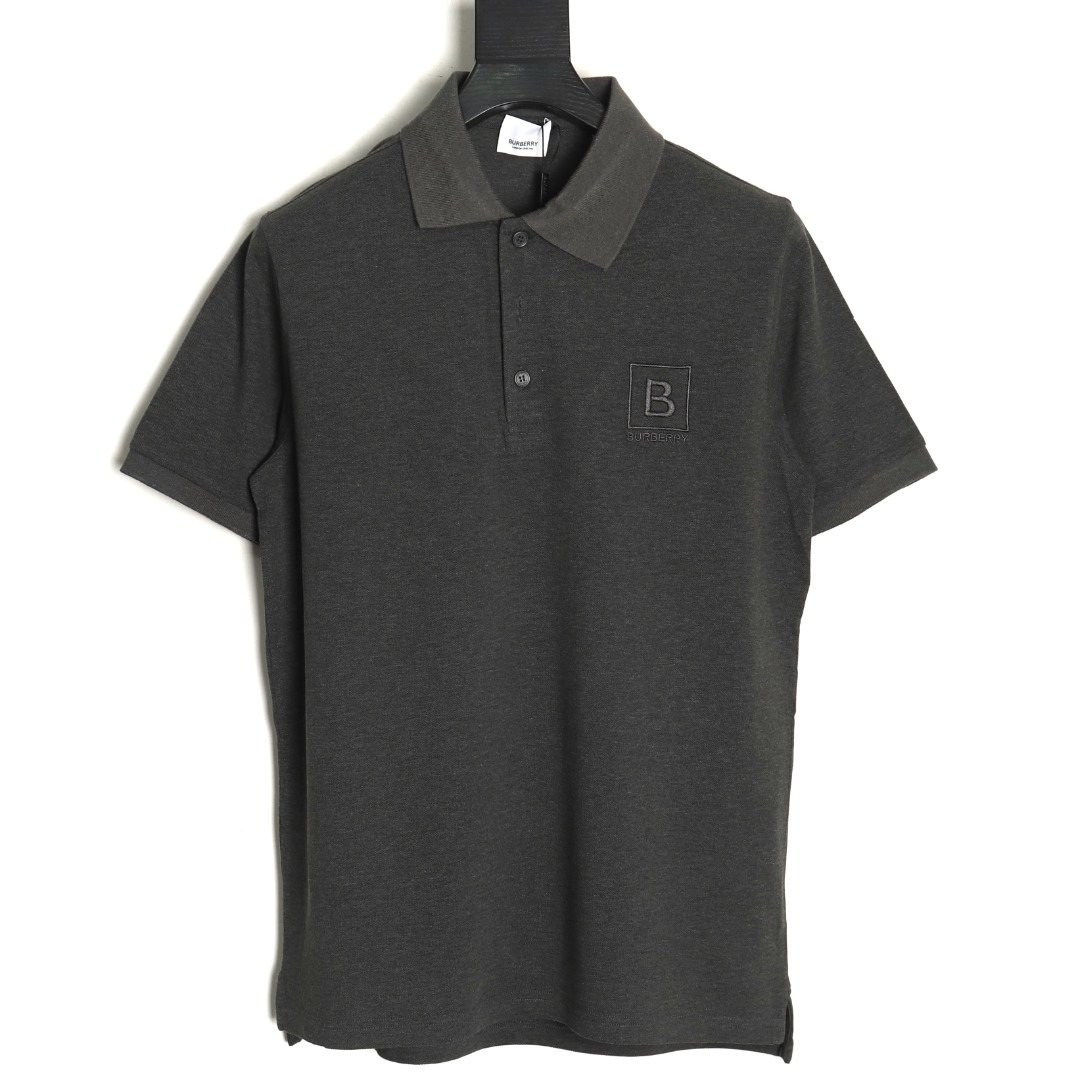 Burberry chest B-embroidered short-sleeved polo shirt TSK2