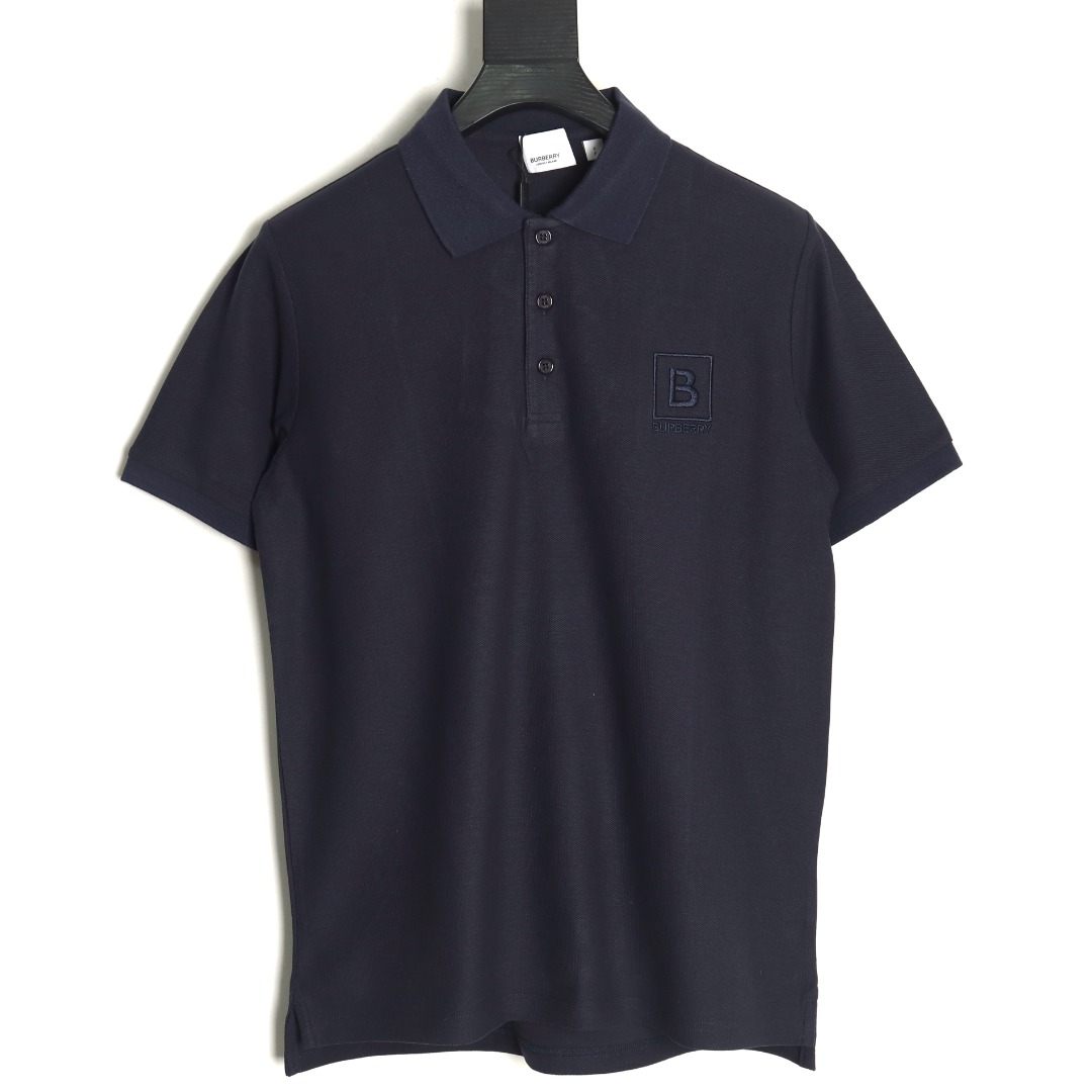 Burberry chest B-embroidered short-sleeved polo shirt TSK3