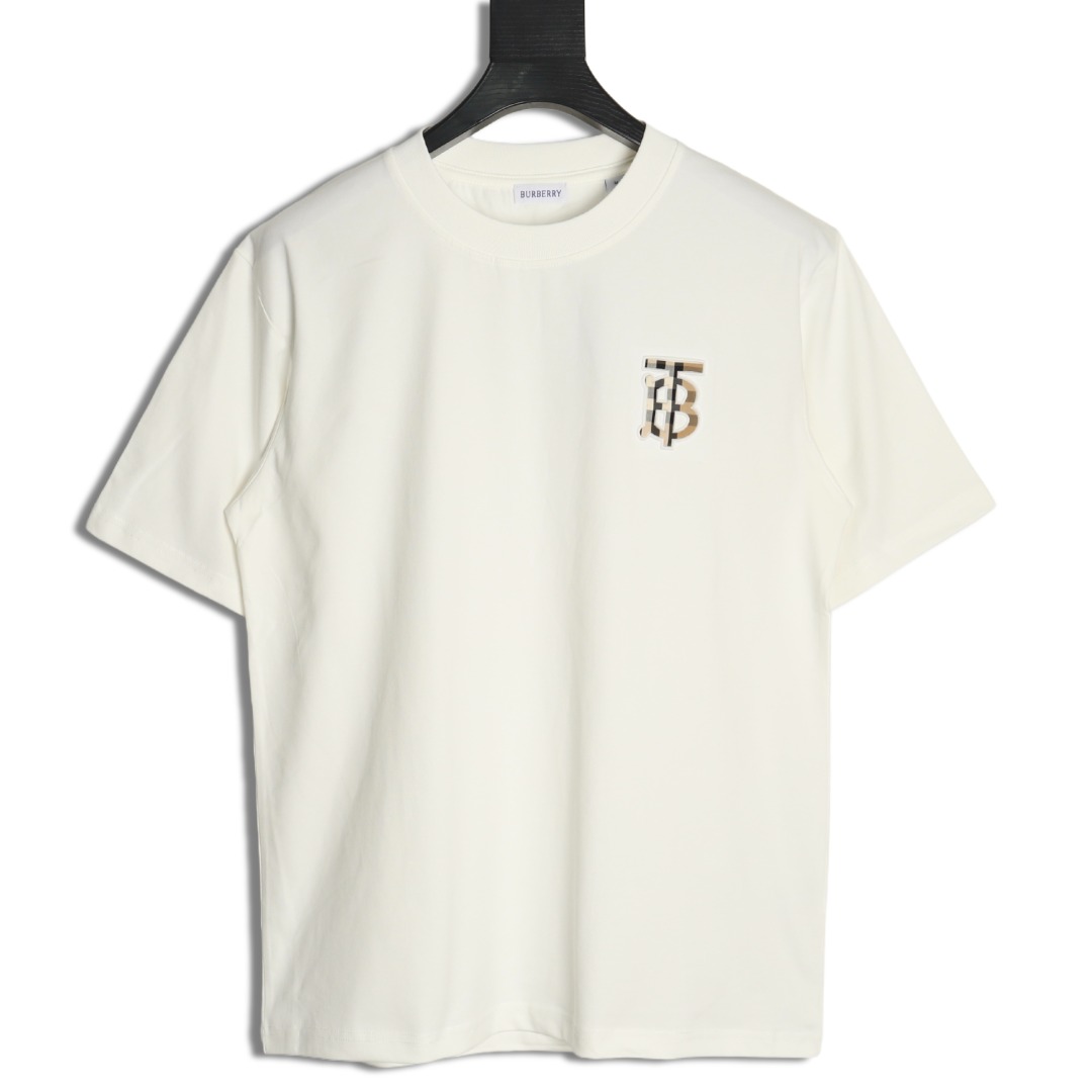 Burberry chest plaid B letter short sleeves
