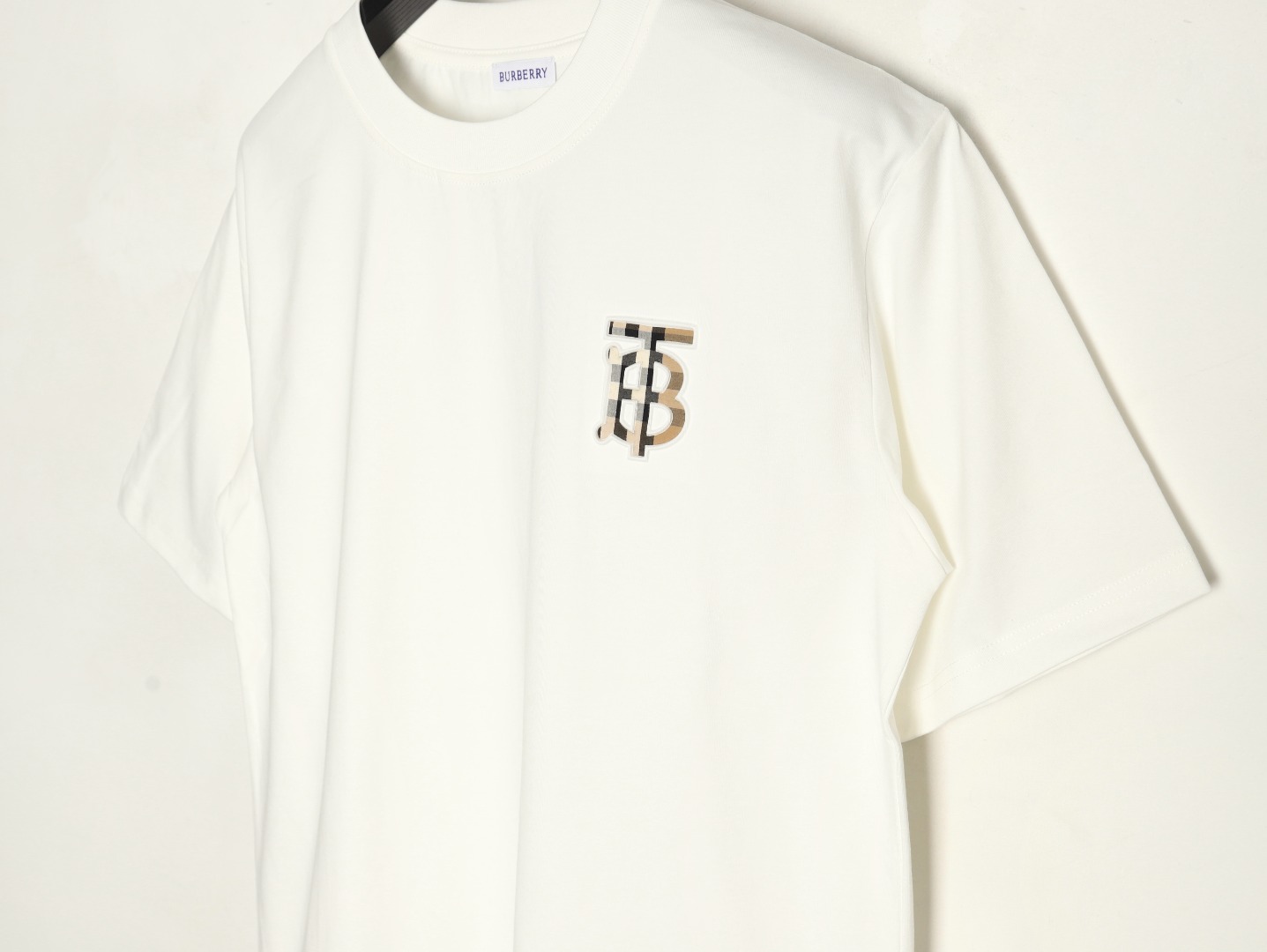 Burberry chest plaid B letter short sleeves