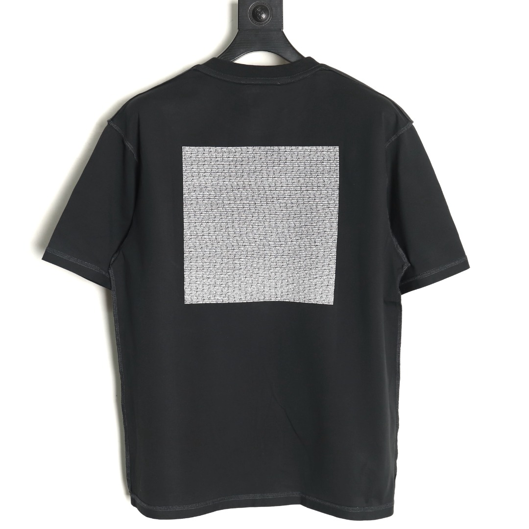 Balenciaga reverse stitching design dense English letters short sleeves