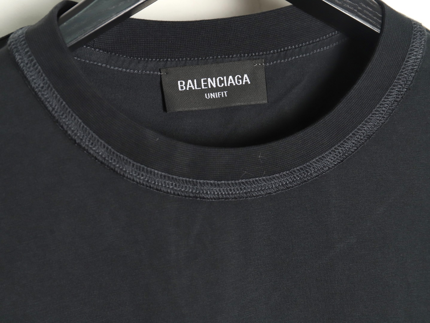 Balenciaga reverse stitching design dense English letters short sleeves