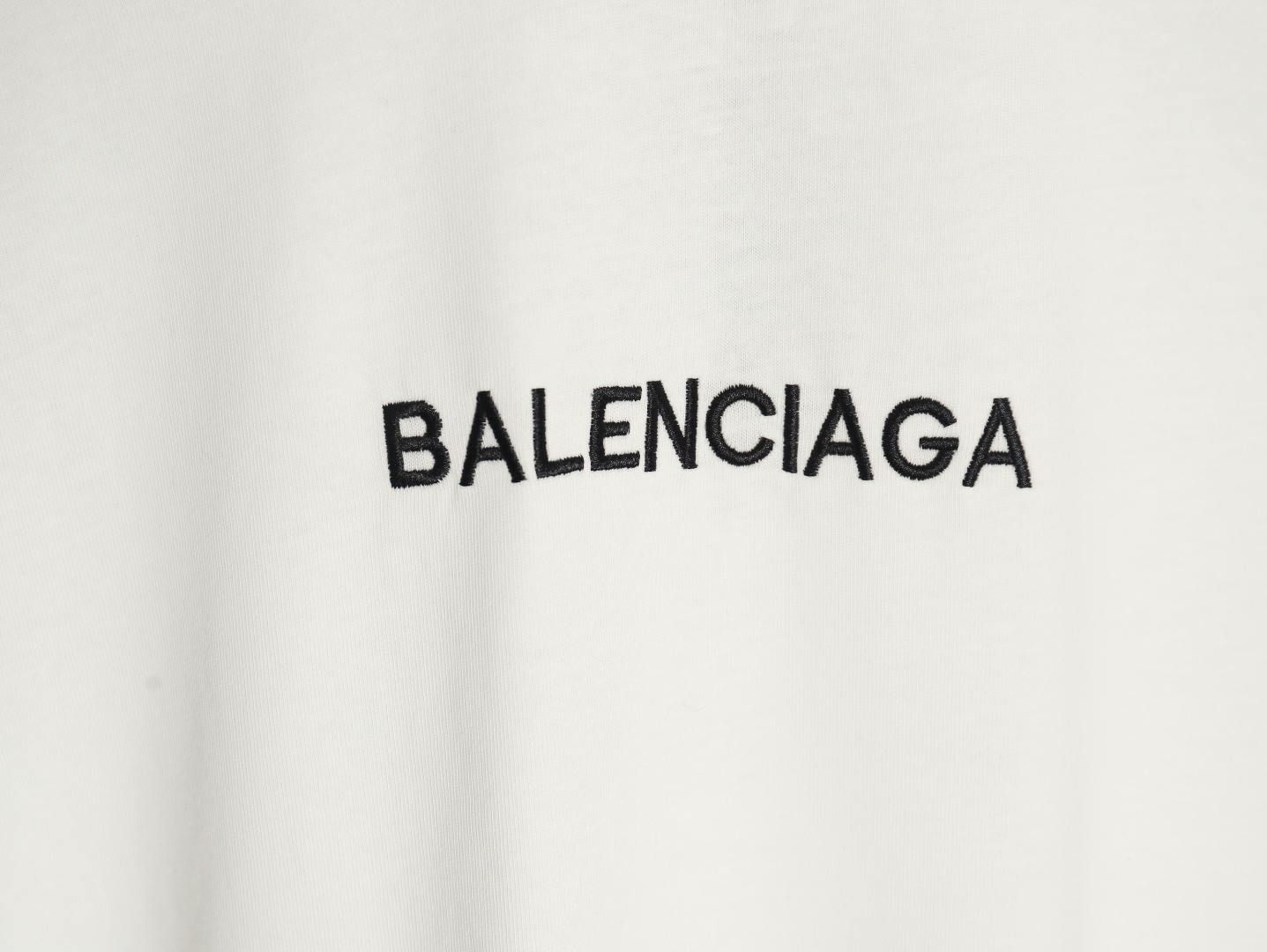 Balenciaga collar double B embroidered logo round neck short-sleeved T-shirt
