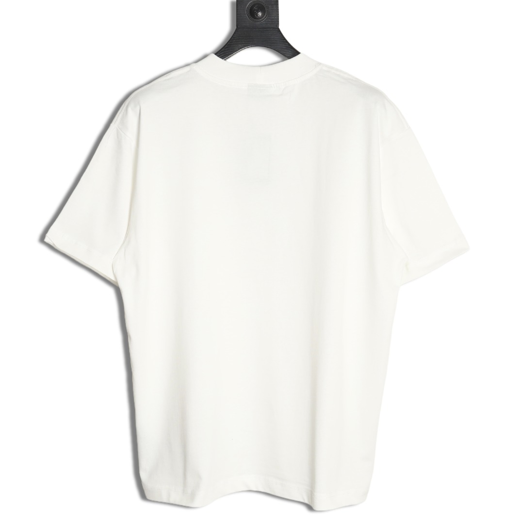 Balenciaga collar double B embroidered logo round neck short-sleeved T-shirt