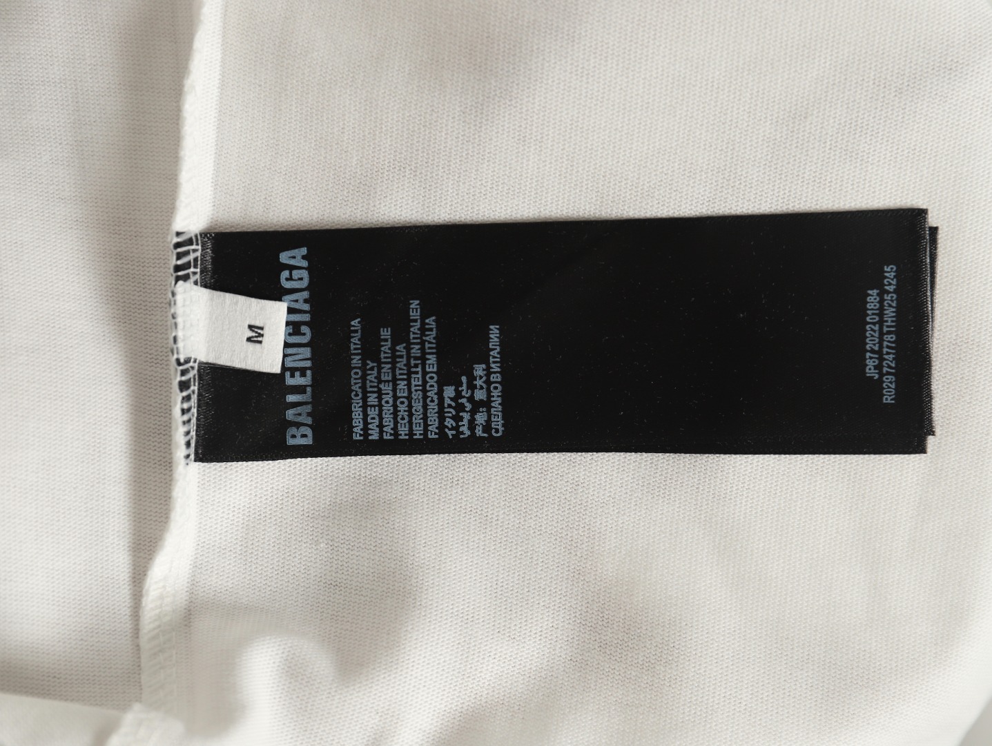 Balenciaga collar double B embroidered logo round neck short-sleeved T-shirt