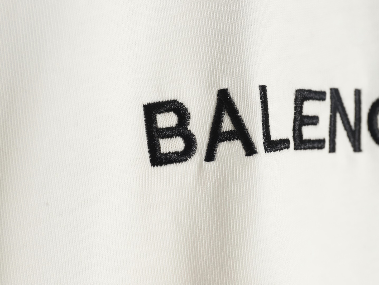 Balenciaga collar double B embroidered logo round neck short-sleeved T-shirt