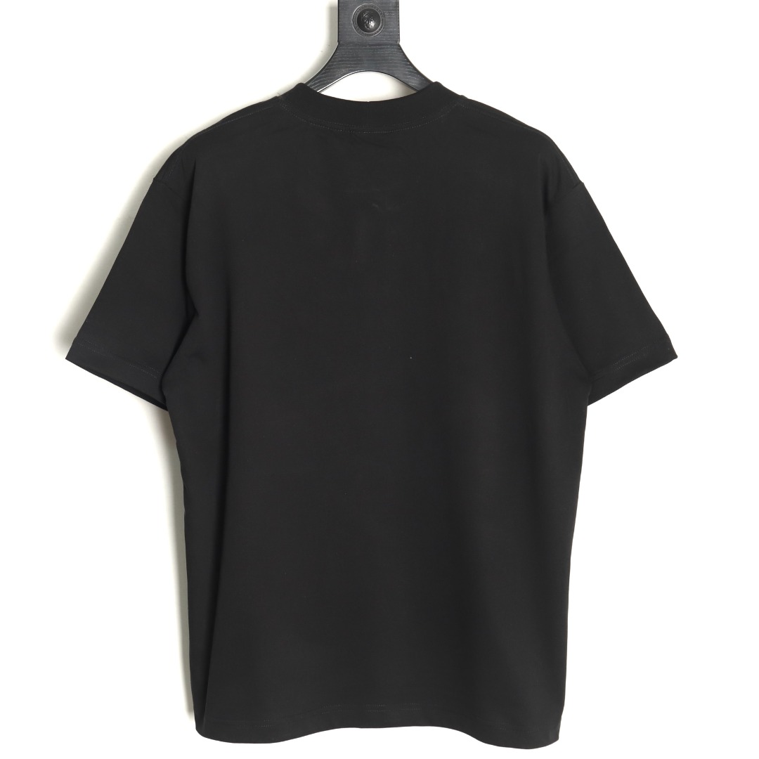 Balenciaga collar double B embroidered logo round neck short-sleeved T-shirt TSK1