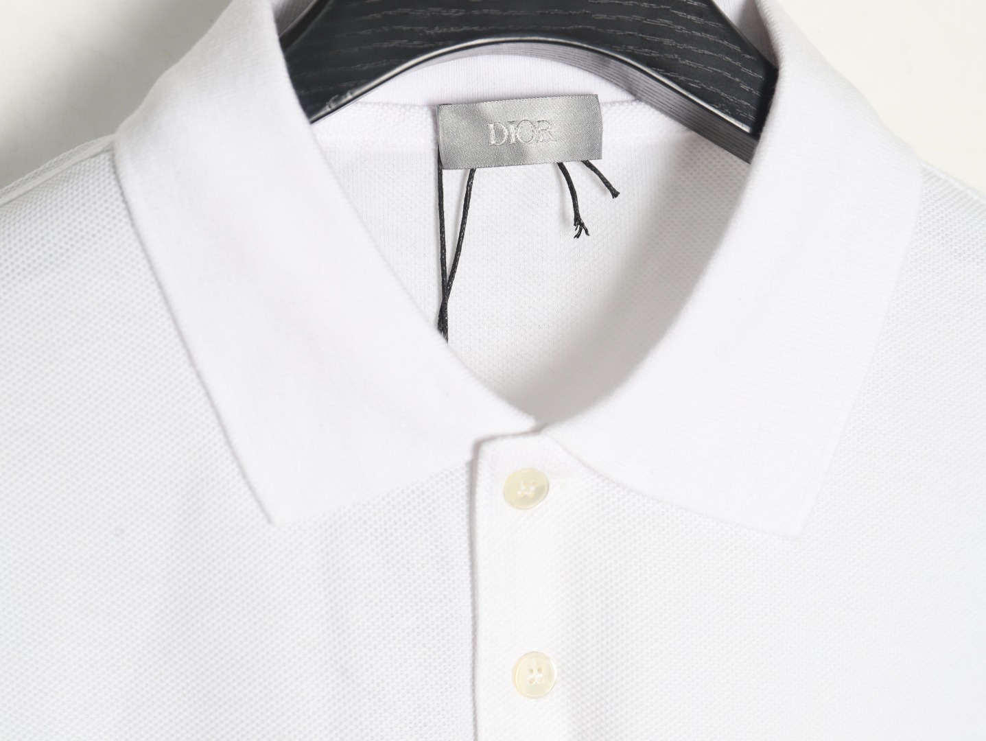Dior square embroidery short sleeve polo shirt