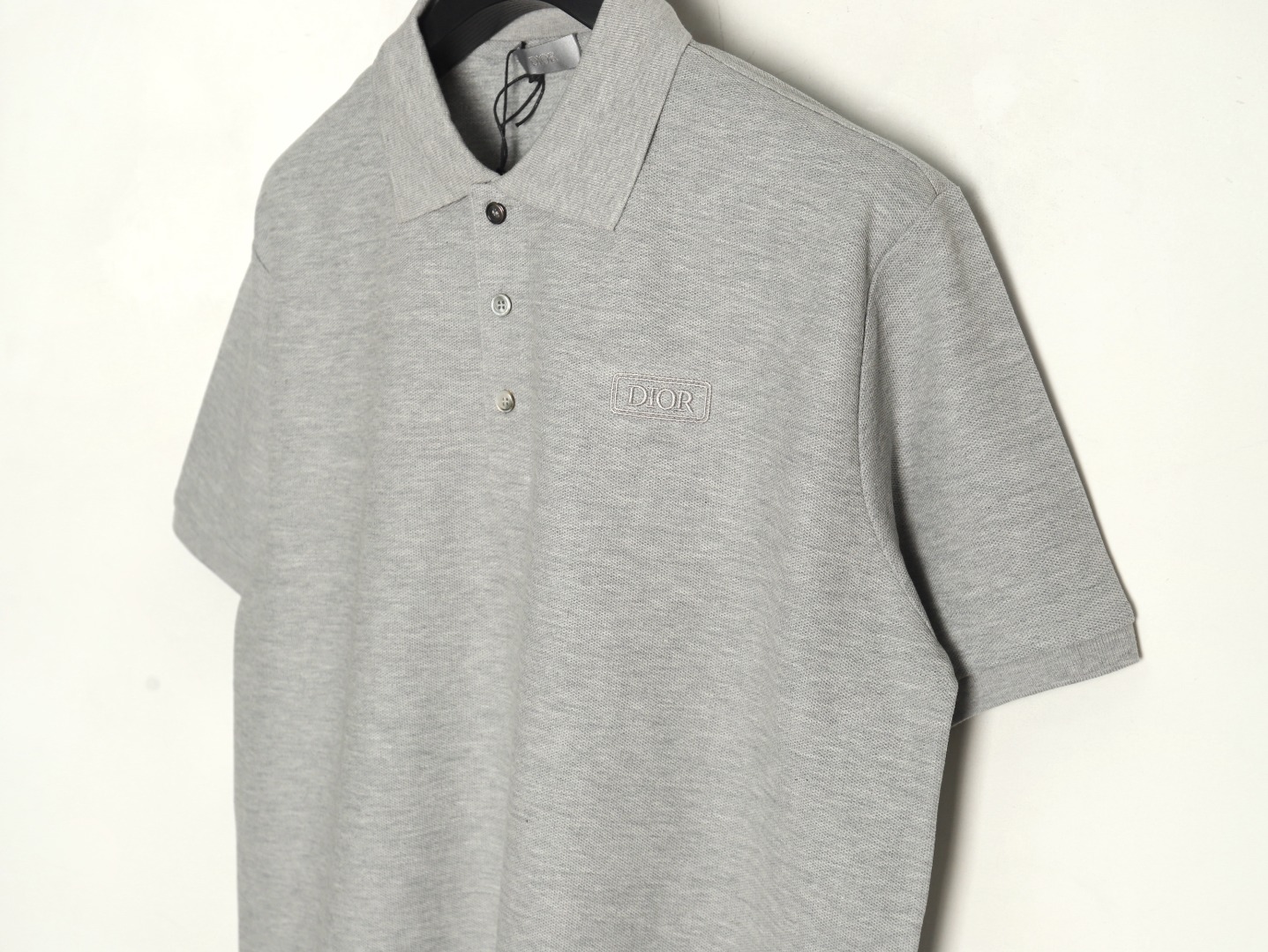 Dior square embroidery short sleeve polo shirt TSK1