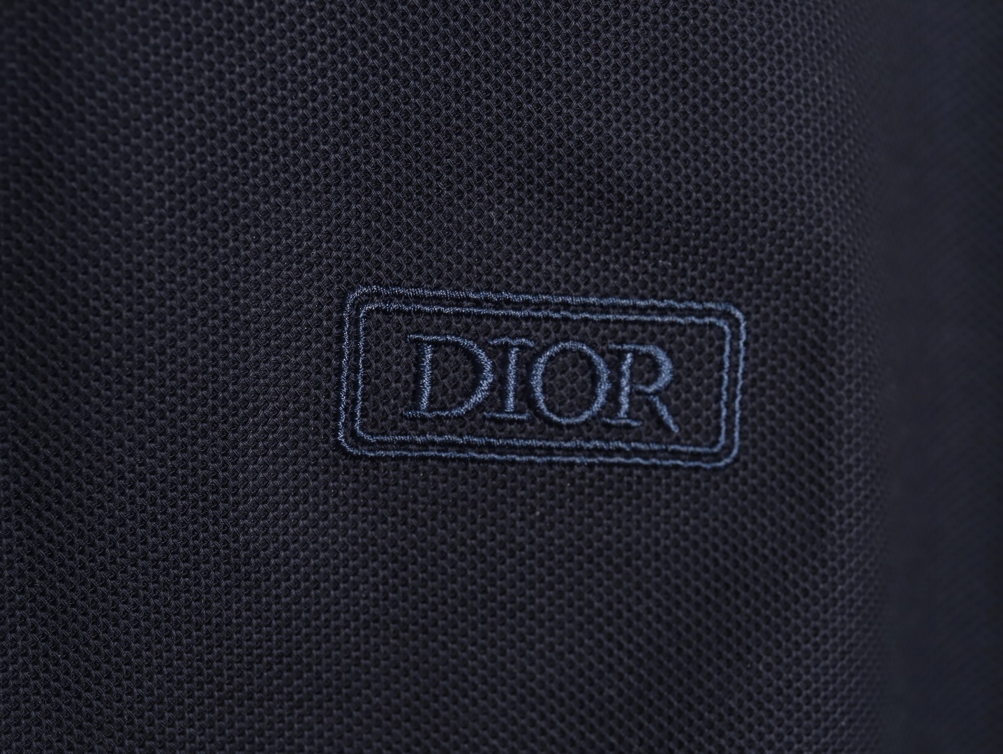 Dior square embroidery short sleeve polo shirt TSK2