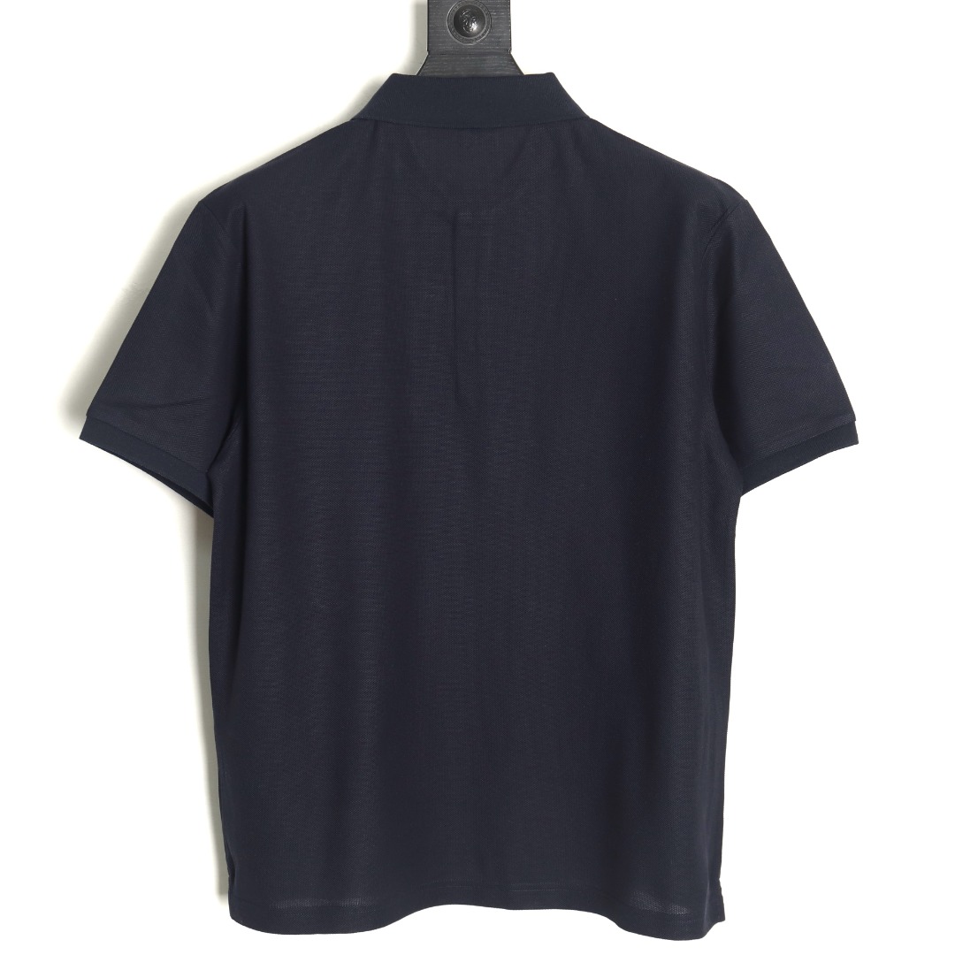 Dior square embroidery short sleeve polo shirt TSK2