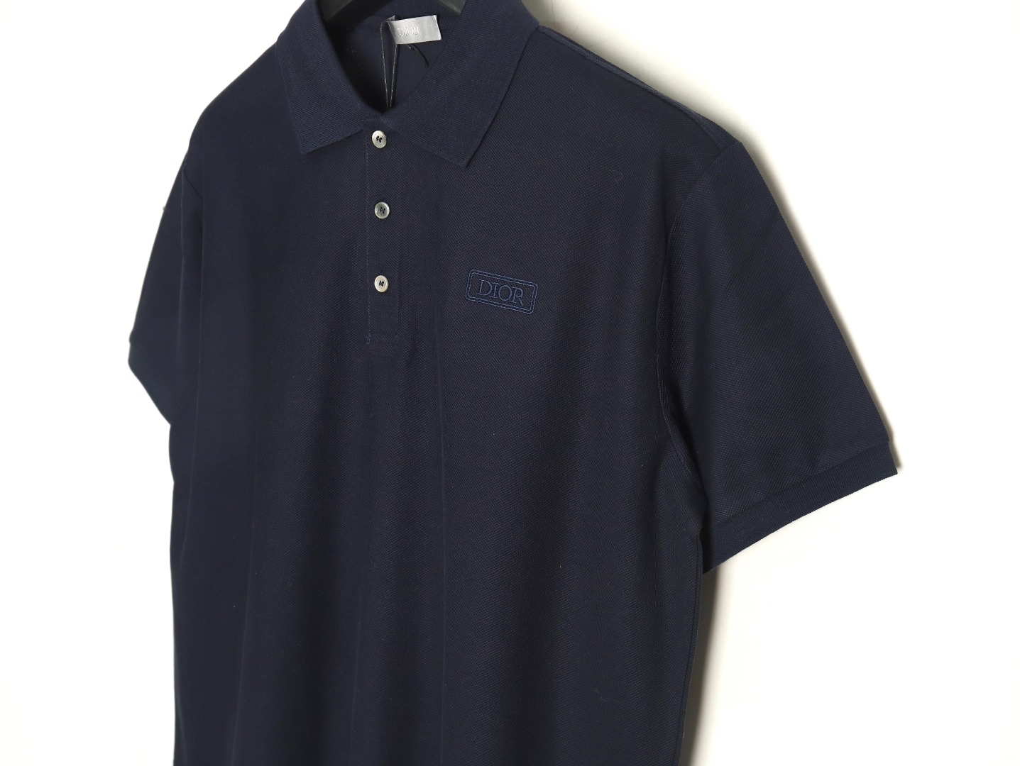 Dior square embroidery short sleeve polo shirt TSK2