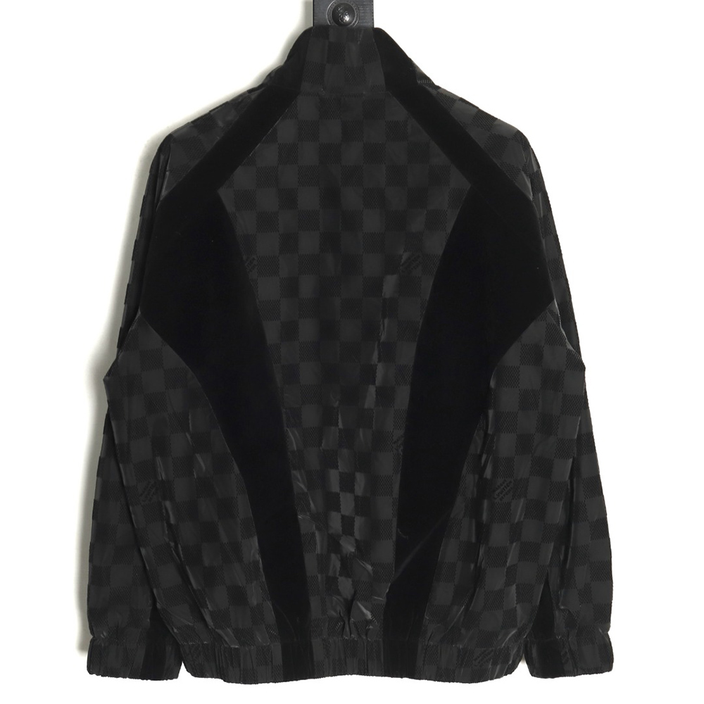 Louis vuitton checkerboard letter flocked jacquard jacket