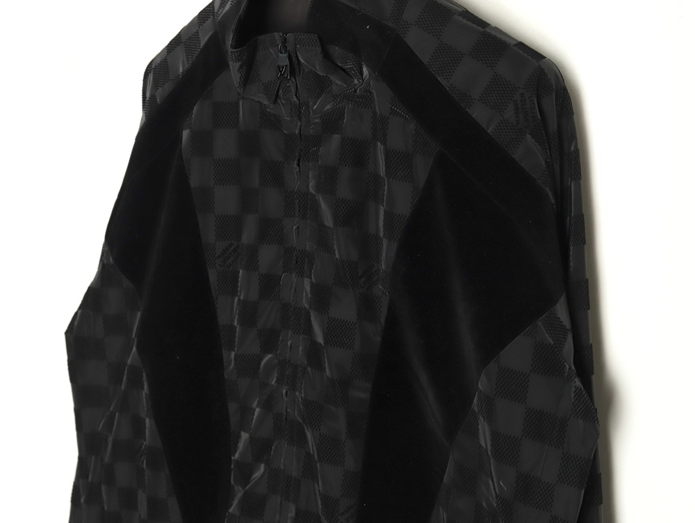 Louis vuitton checkerboard letter flocked jacquard jacket