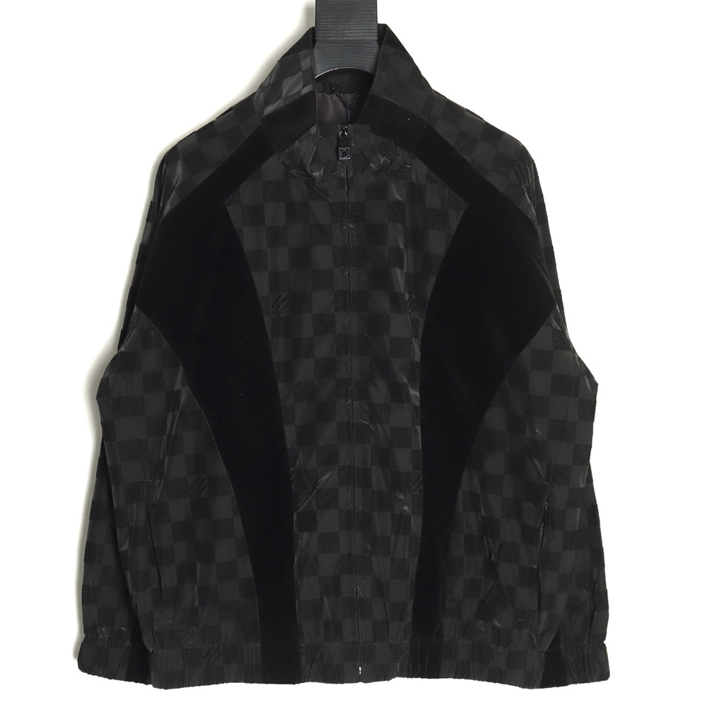 Louis vuitton checkerboard letter flocked jacquard jacket