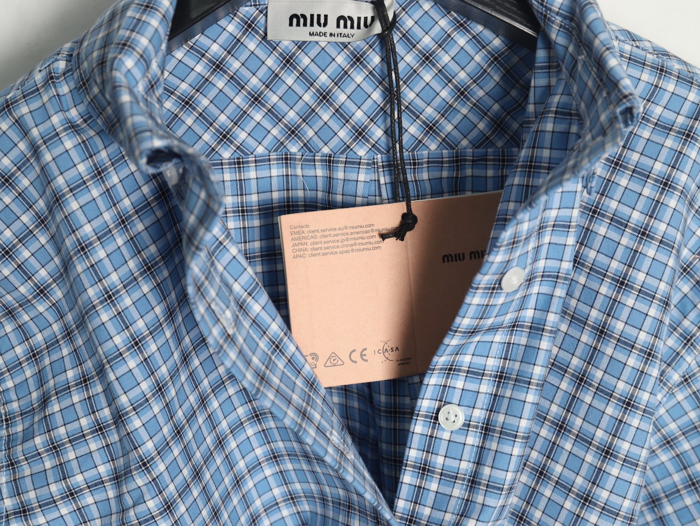 Miu miu checked shirt