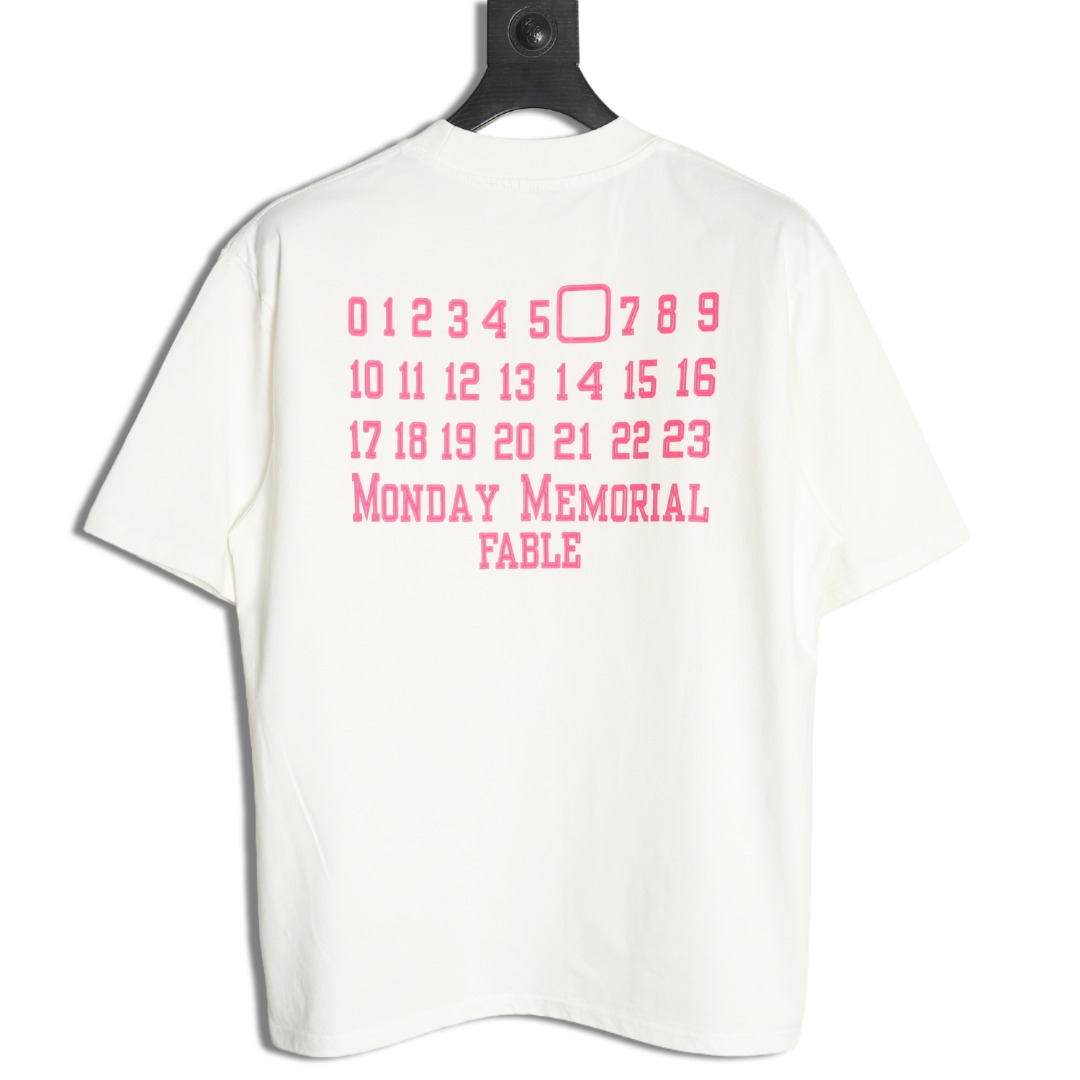 Maison Margiela calendar letter short sleeve