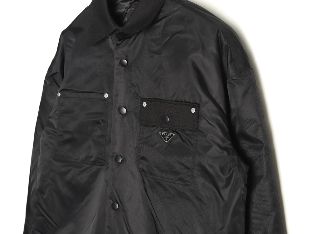 Prada triangle logo flap cotton jacket