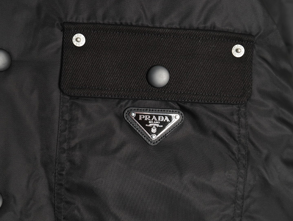 Prada triangle logo flap cotton jacket