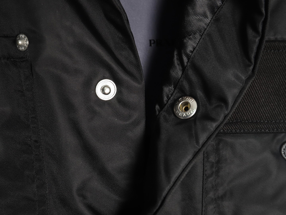 Prada triangle logo flap cotton jacket