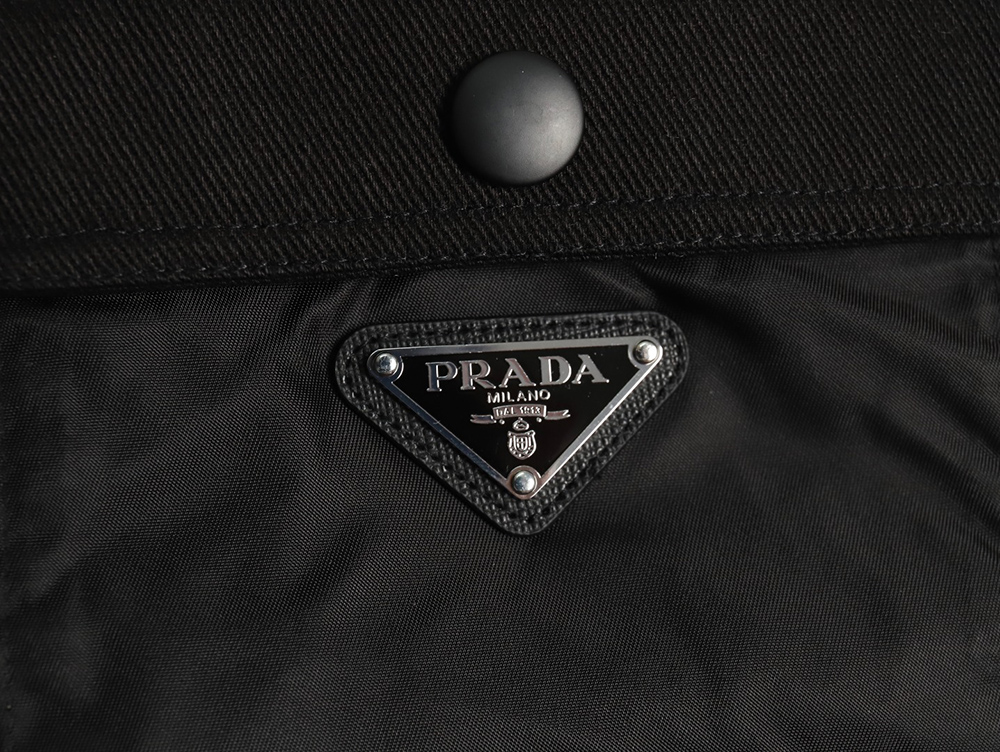 Prada triangle logo flap cotton jacket