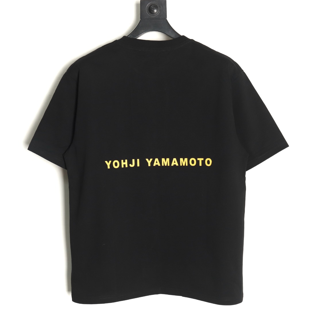 Y-3 Fluorescent Yellow Double Shadow Letter Short Sleeve T-shirt
