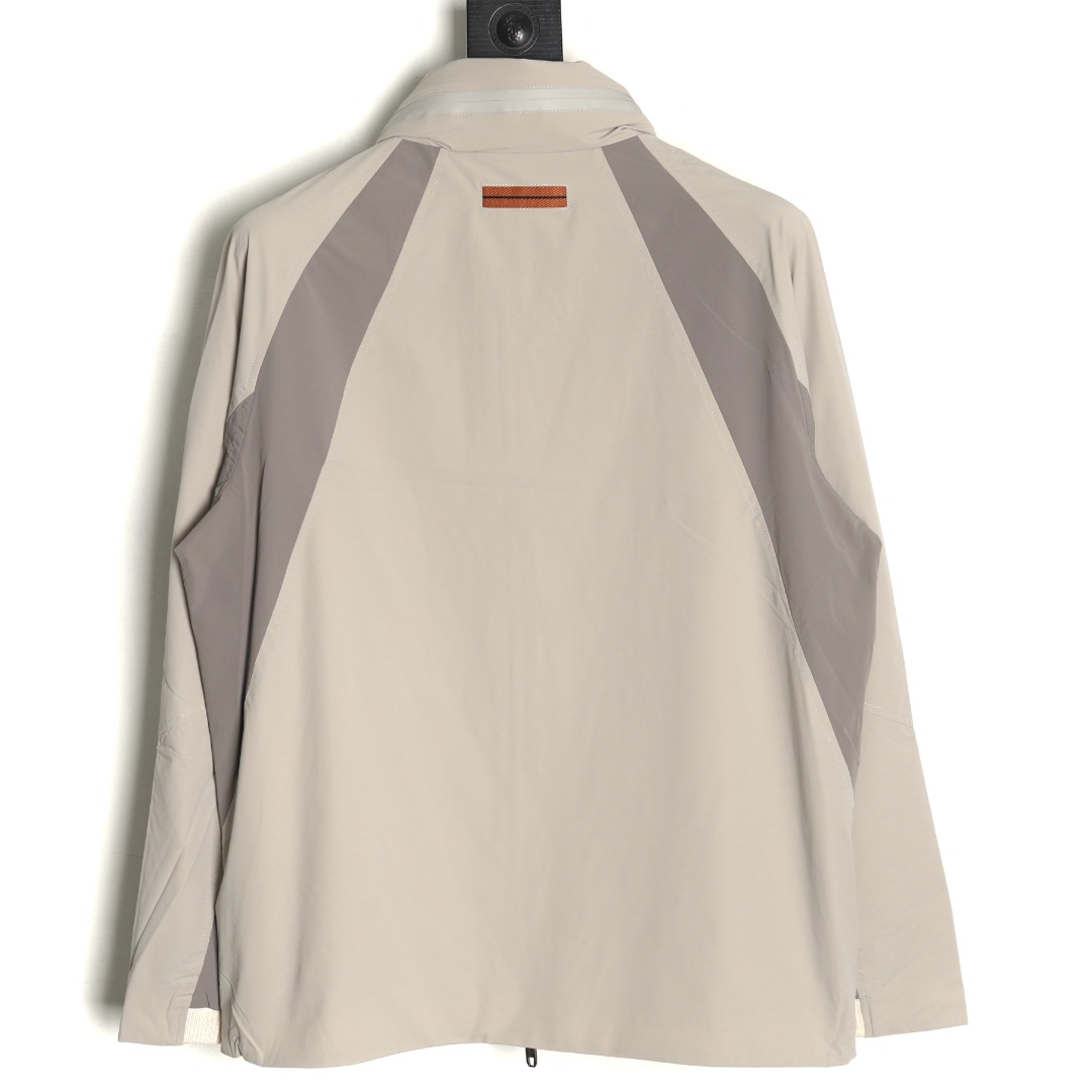 Zegna paneled lightweight jacket