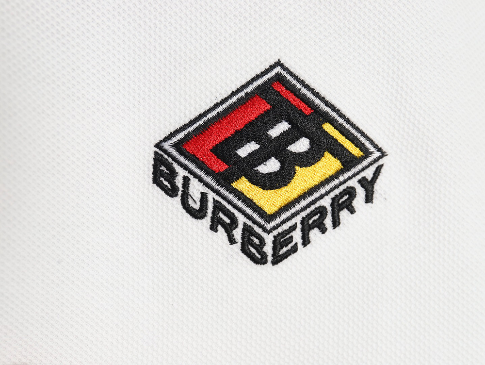 Burberry Rubik's Cube Embroidered Short Sleeve Polo Shirt