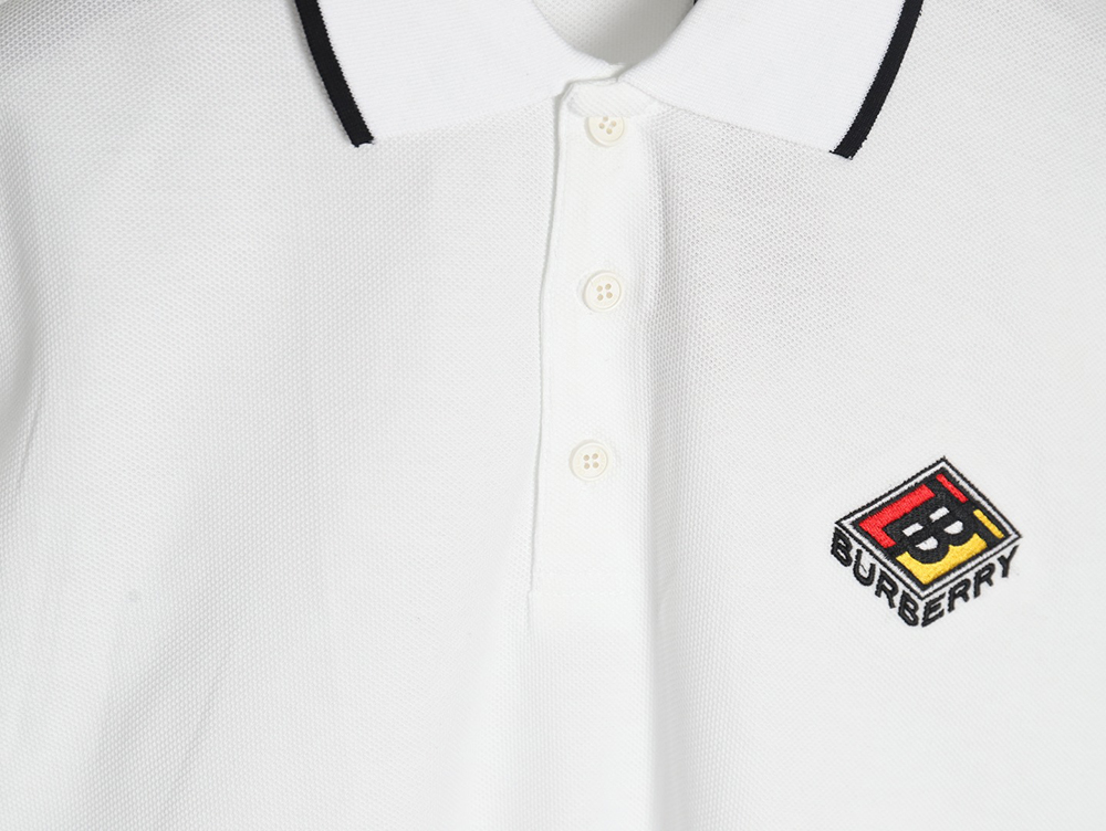 Burberry Rubik's Cube Embroidered Short Sleeve Polo Shirt