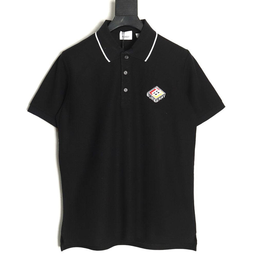 Burberry Rubik's Cube Embroidered Short Sleeve Polo Shirt TSK1