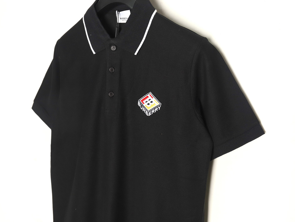 Burberry Rubik's Cube Embroidered Short Sleeve Polo Shirt TSK1