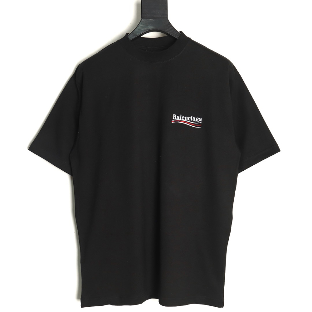 Balenciaga Wave Coke Embroidery Short Sleeve T-Shirt