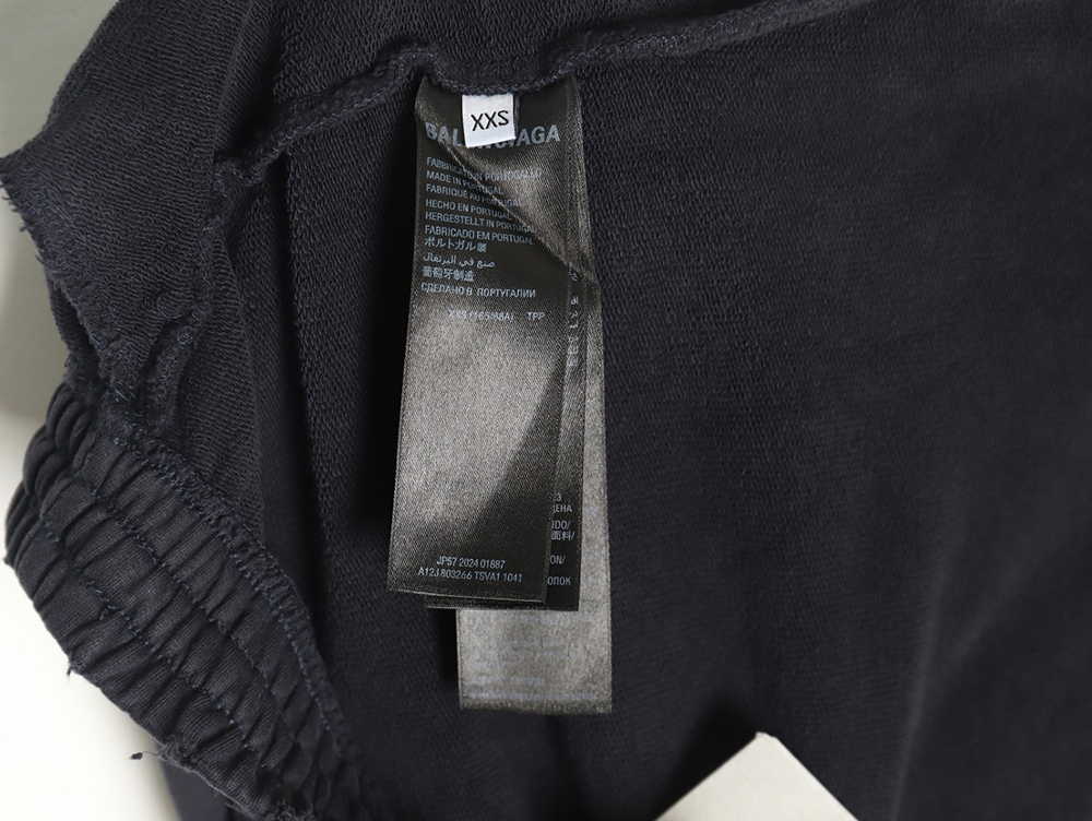 Balenciaga heavyweight batik washed embroidered wide-leg trousers
