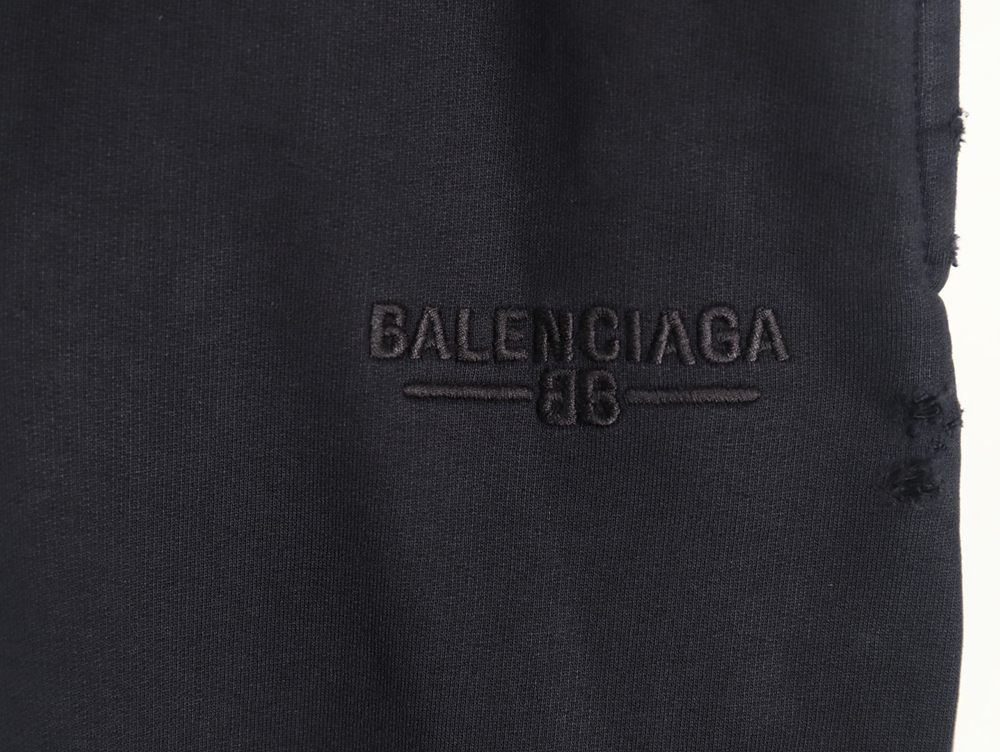 Balenciaga heavyweight batik washed embroidered wide-leg trousers