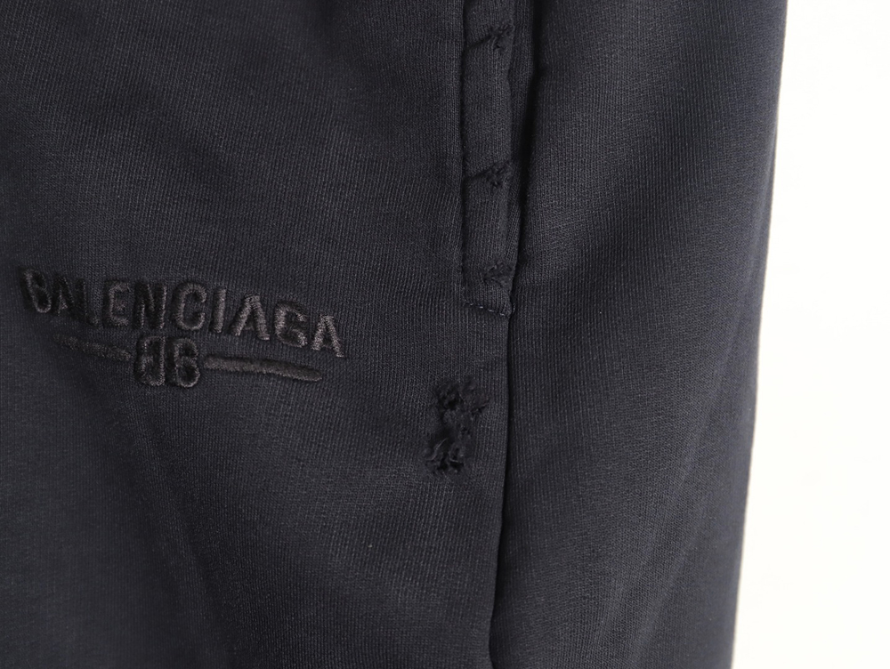 Balenciaga heavyweight batik washed embroidered wide-leg trousers