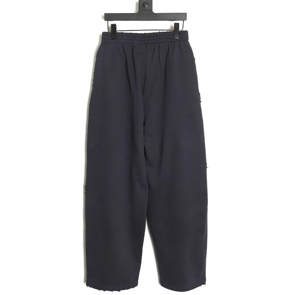 Balenciaga heavyweight batik washed embroidered wide-leg trousers