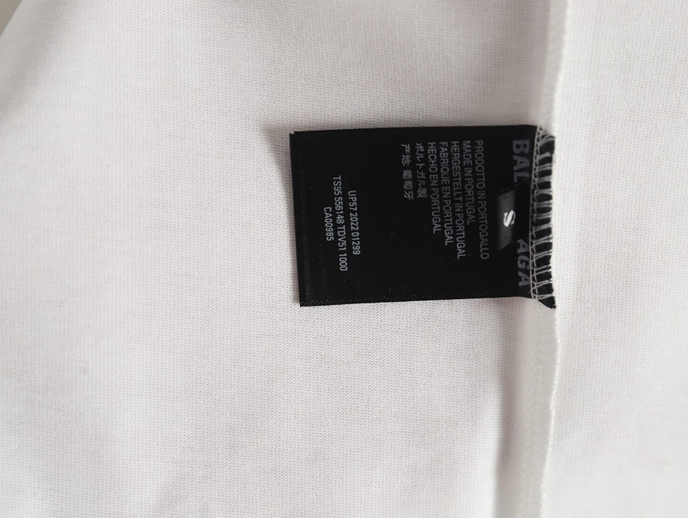 Balenciaga Flame Double B Letter Print Short Sleeve
