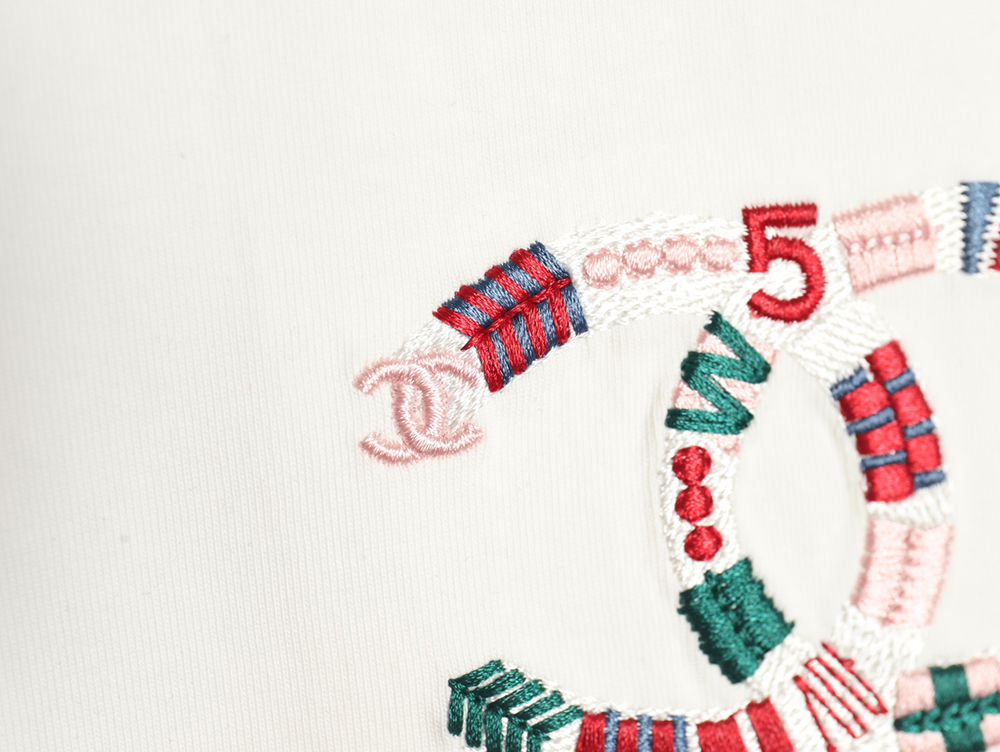 Chanel woven embroidered short sleeves