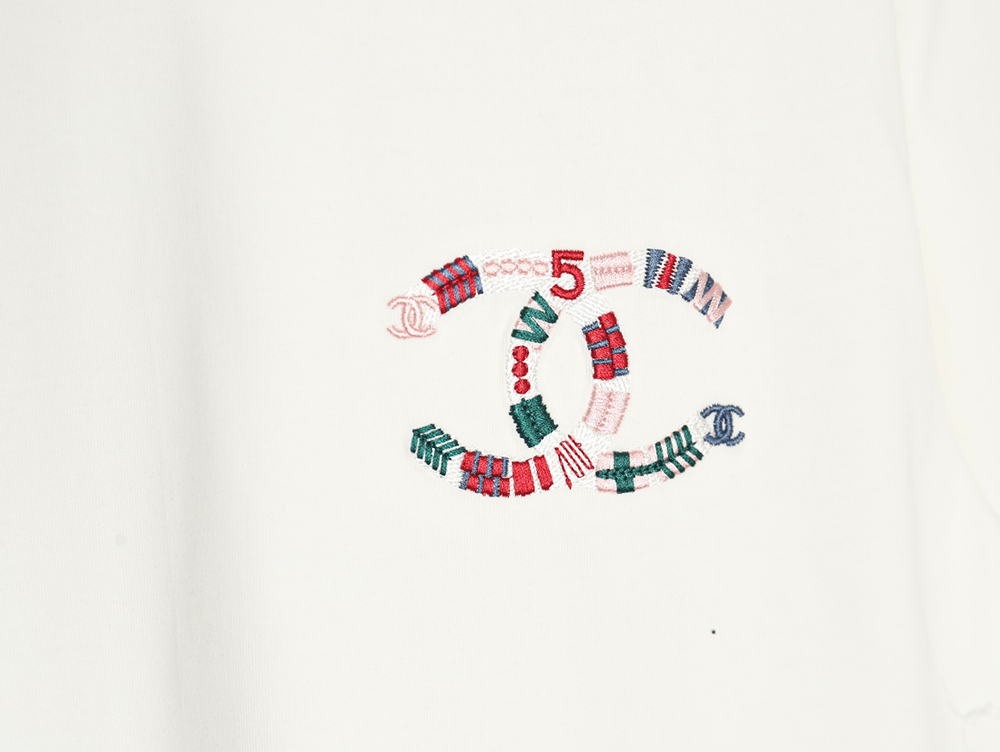 Chanel woven embroidered short sleeves