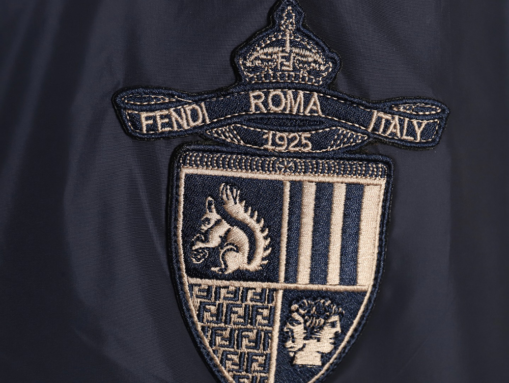 Fendi badge hooded jacket
