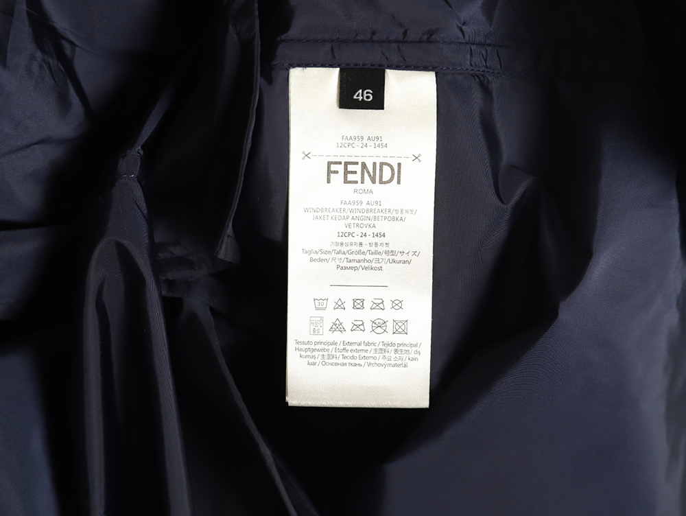 Fendi badge hooded jacket
