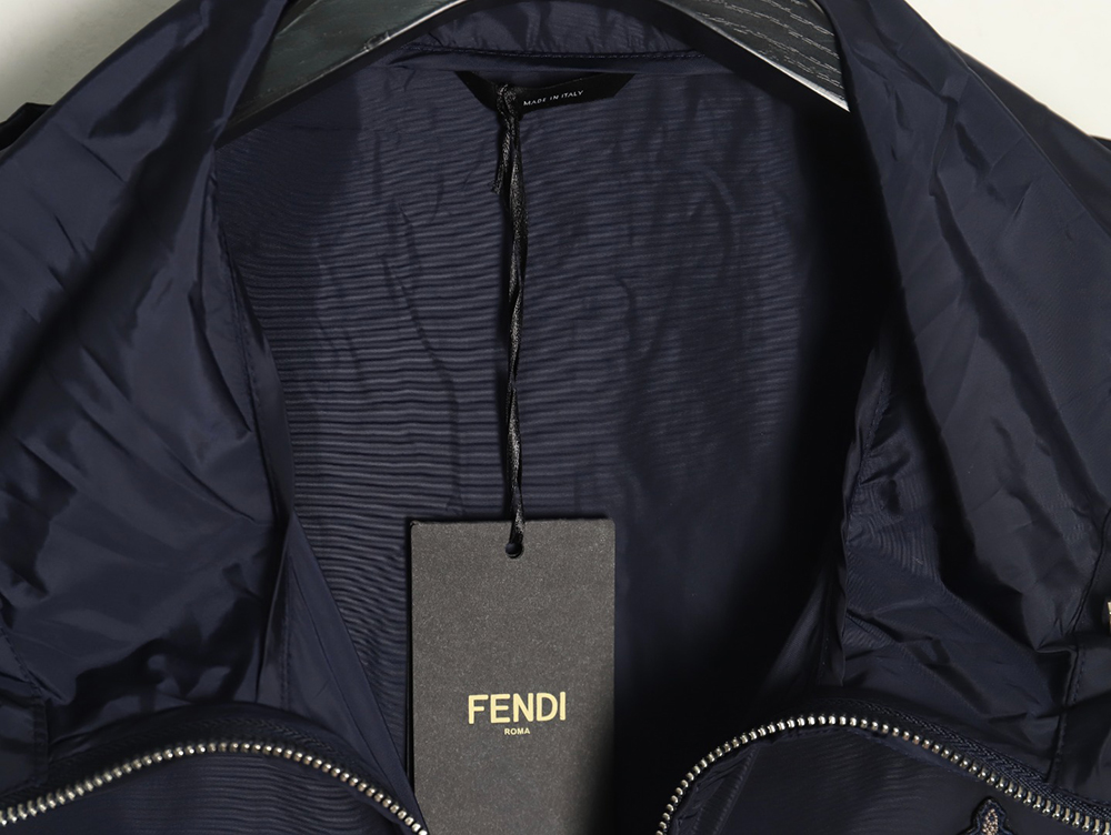 Fendi badge hooded jacket