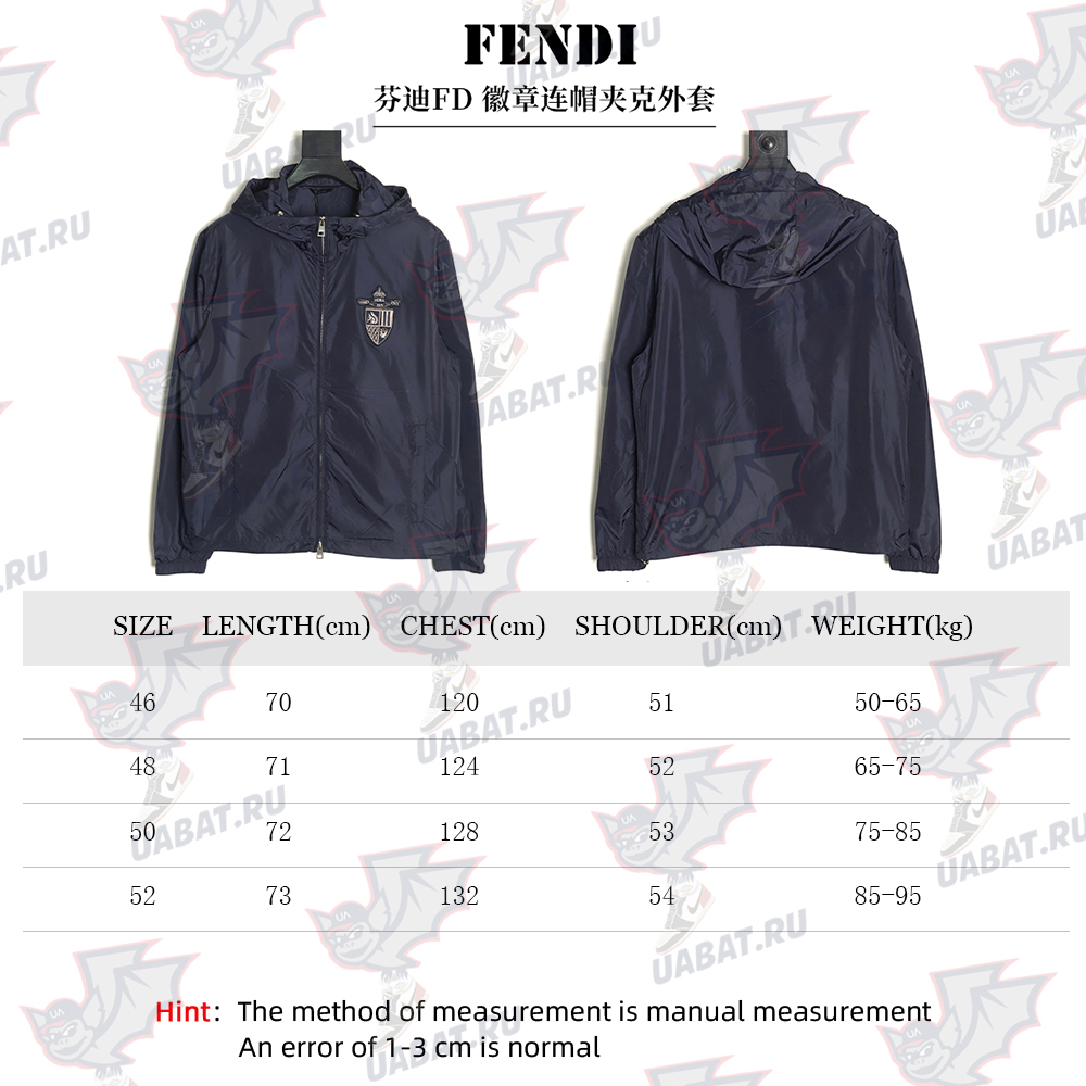 Fendi badge hooded jacket