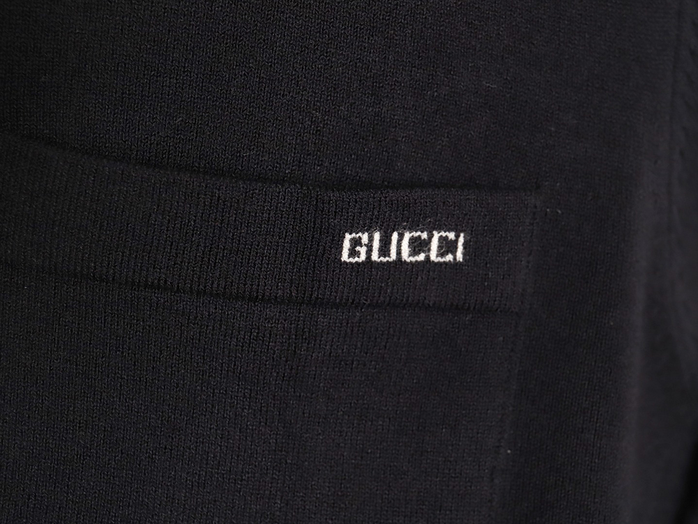 Gucci Small Logo Intarsia Knitted Short Sleeve Polo Shirt