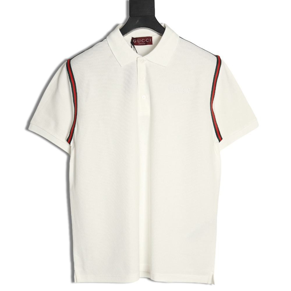 Gucci webbing splicing short-sleeved POLO shirt